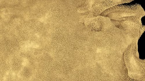 Golden Fluid Particle Reveal for Logo or Text