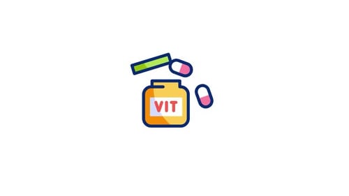 Animiertes Vitamin-Symbol