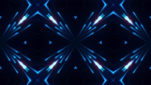 Senderos dinámicos de luz azul que crean patrones geométricos abstractos modernos