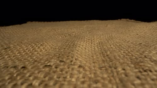 Close Up of Burlap Fabric Texture
