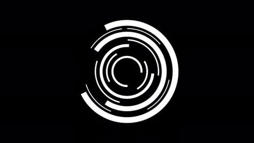 white color Digital Analyzing and Loading Data HUD Display. loading, analyzing data, rotating circle