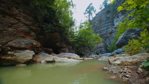 Rocky creek landscape peaceful nature