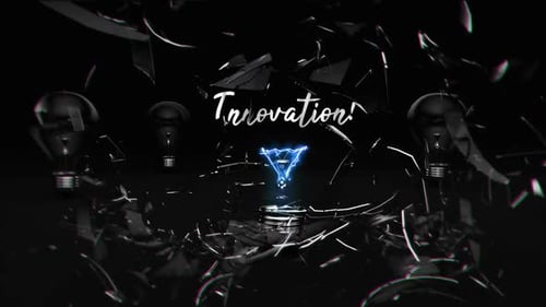 Exploding Light Bulbs that opens Brainstorming and Innovation messages!