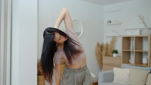 Dancer, stretching and training exercise for shoulder, Warm up before a dance, workout or calm dance