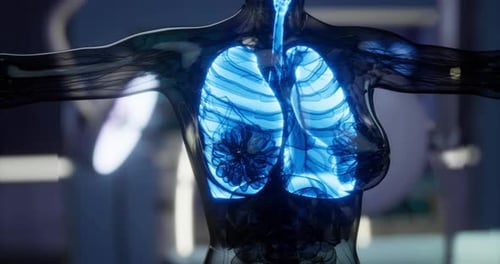 Glowing Lungs 3D Medical Animation