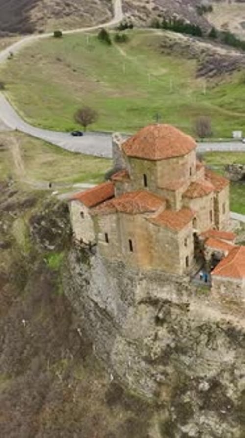 Vertical Video Mtskheta Aerial Adventure Georgia's Historical Marvel