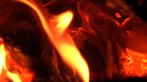 Close Up of Fire Place Abstract