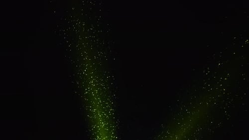 A Brilliant Green Spotlight Sparkles in the Light