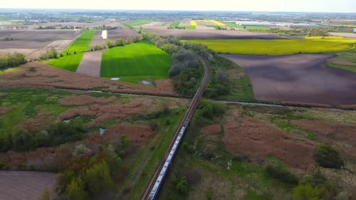 Aerial view of train