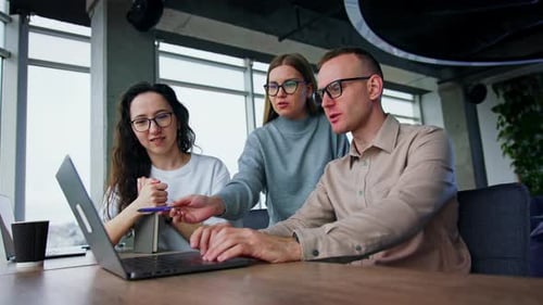 Business communication among the colleagues in office.