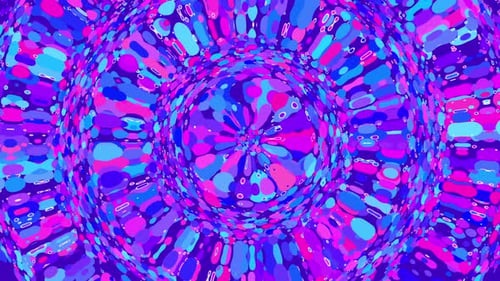 Vibrant Abstract Blob Morphing Tunnel Background Loop