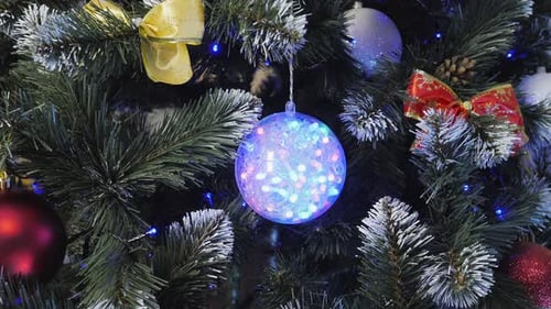 Christmas Tree Bauble in Close Up