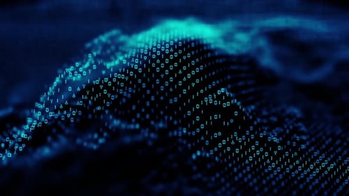 Une montagne rotative de nombres binaires