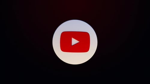 3D Spinning Play Button Logo Reveal Animation