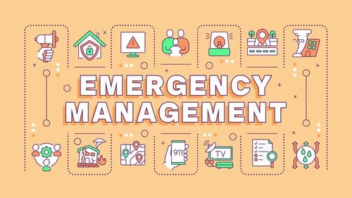 Flat Design Emergency Management Animated Icons