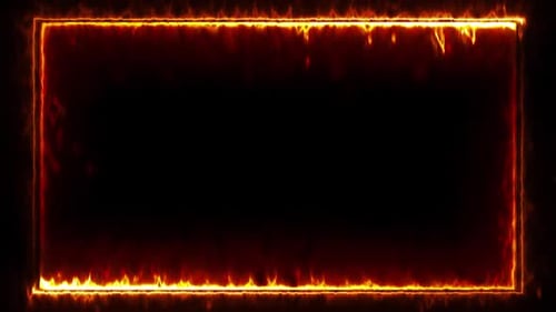 Fire Rectangle Border Loop V22