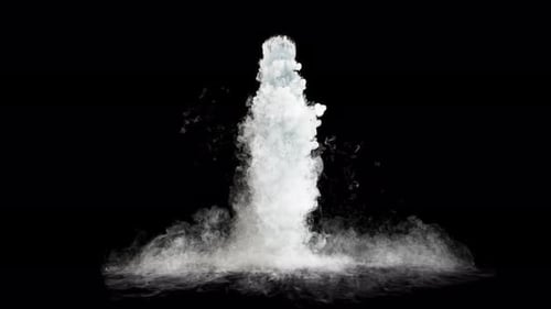White Fluid Smoke Ink Rising Effect