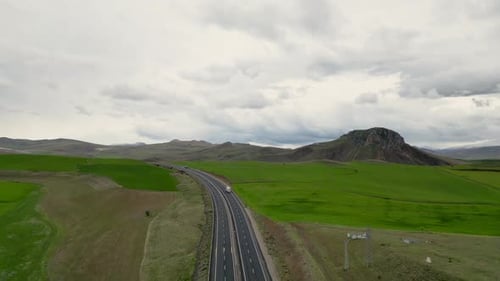 Luftbild der Straße