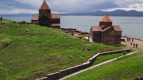 Vue aérienne des monuments de l'Arménie à