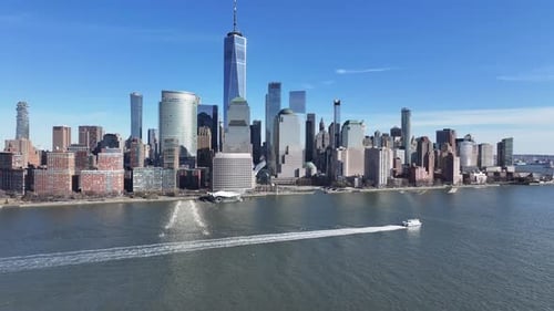 Downtown New York At Manhattan In New York United States.