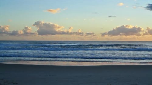 Sunrise Clouds on the Ocean Coast Background