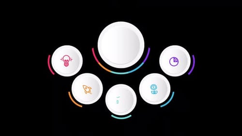 Business Infographic Buttons Alpha Channel