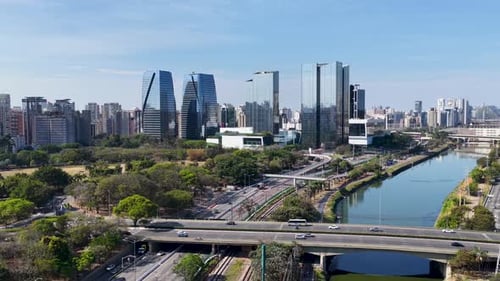 Famoso horizonte de São Paulo no centro de São Paulo, Brasil.