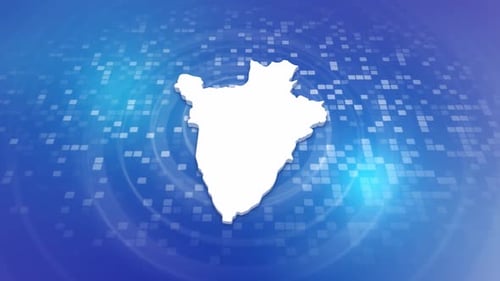 Country Map Reveal on Futuristic Digital Background