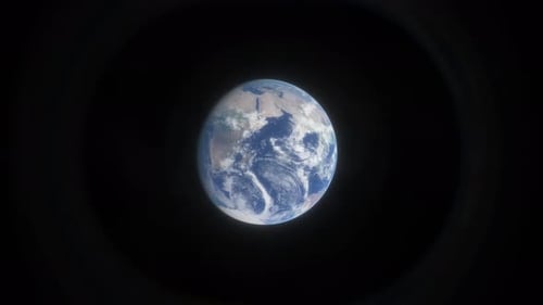 Rotating Planet Earth in Dark Space