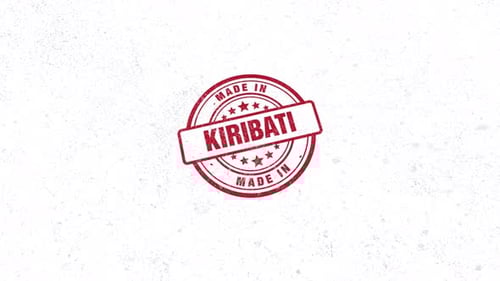 Made In Kiribati Rubber Stamp