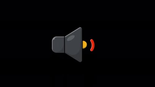 Animated Low Volume Icon Video - Transparent