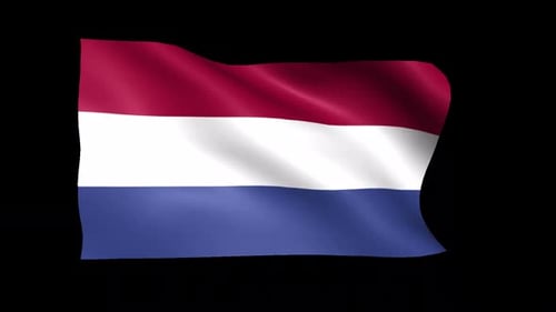 Realistic Waving Netherlands Flag Animation