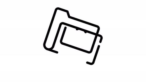Minimalist Animated Folder and Document Icon