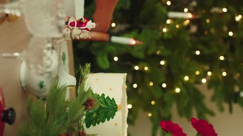 Christmas Decorations and Festive Holiday Setting