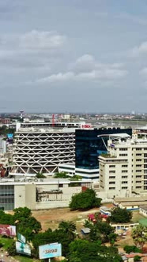 Modern buildings dominate the skyline of Accra, Ghana