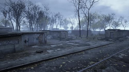 Old and Abandoned Buildings in a Small Town