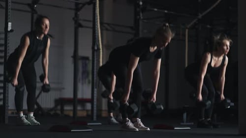 Sport And Fitness For Good Body Shape And Losing Weight Group Class For Women In Sport Club