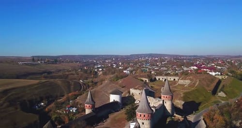 Old Fortress in ancient City of Kamyanets-Podilsky castle
