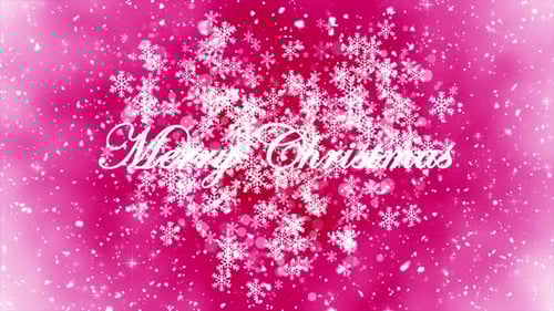 Merry Christmas Text On Heart Shape Loop V3