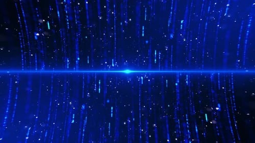 Futuristic Blue Digital Data Flow Abstract Background