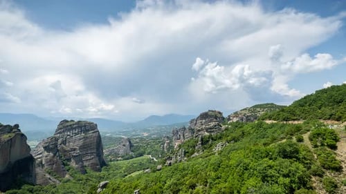Meteora Rock Formations and Monasteries in Greece