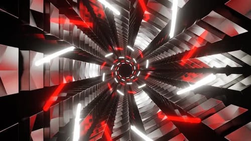 White And Red Bright Triangular With Spiral Background Vj Loop In HD