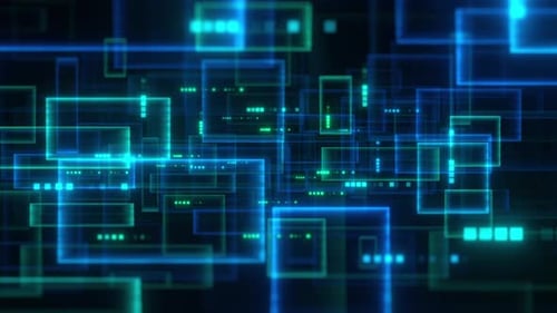 Abstract Futuristic Digital Network Grid Lines Background