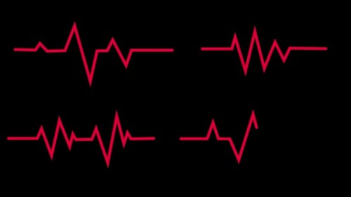Heartbeat Lines Animation HD On Alpha