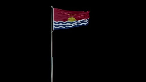 Kiribati Realistic Flag Alpha Channel