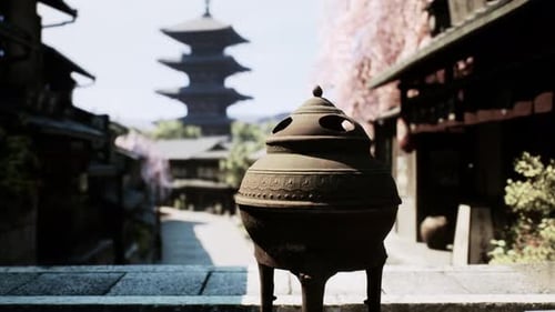 the Empty Japan Tample Buildings