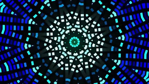 Luzes geométricas vibrantes e pulsantes criam um fundo abstrato dinâmico