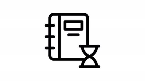 agenda line icon animation