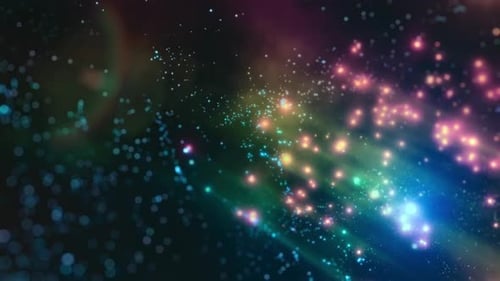 Dynamic Cosmic Particles Light Rays Abstract Background