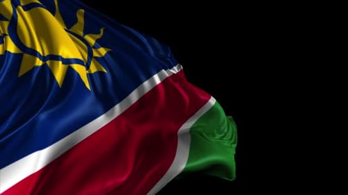 Realistic Waving Flag of Namibia Animation
